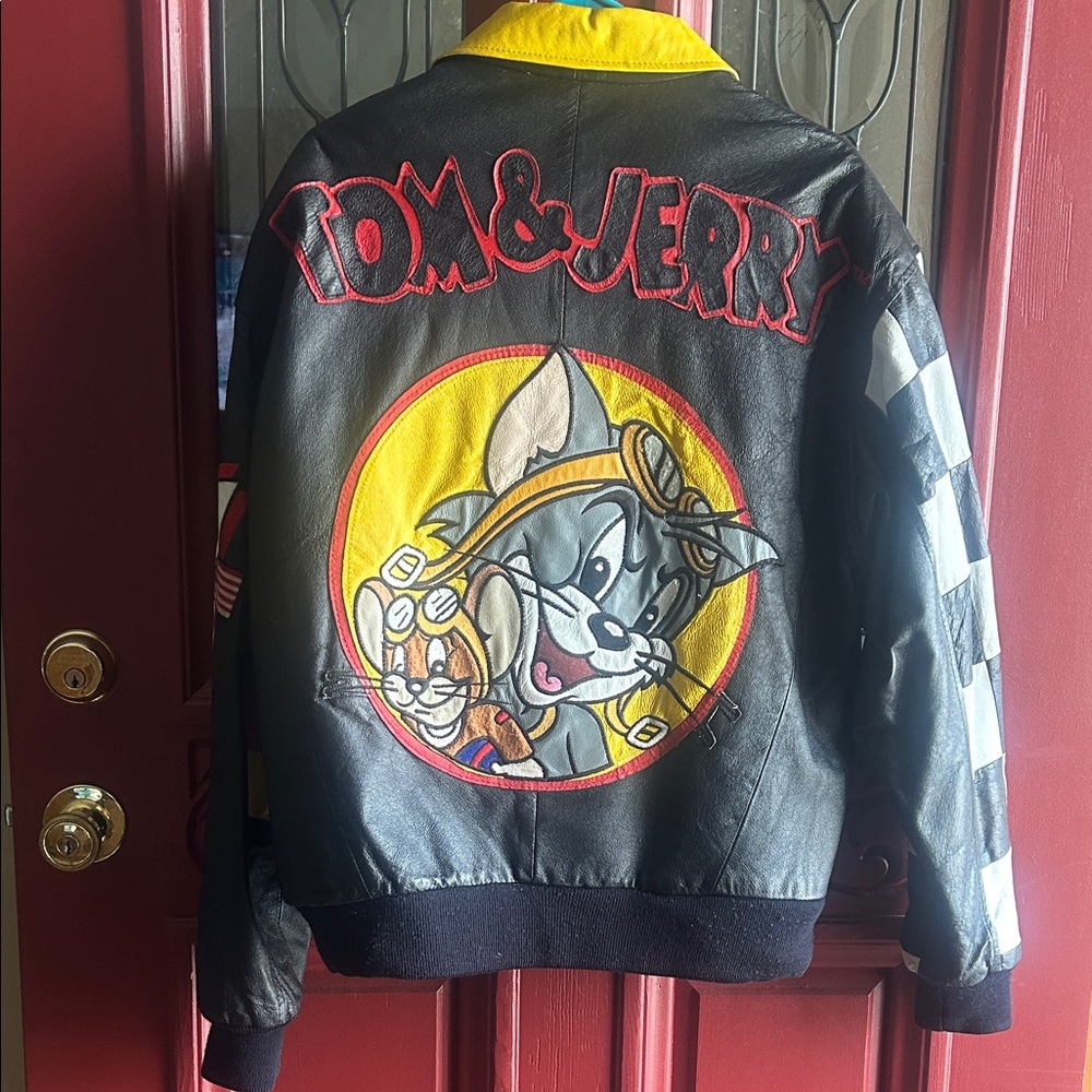 Rare Tom and Jerry leather bomber jacket - Picture 3 of 4